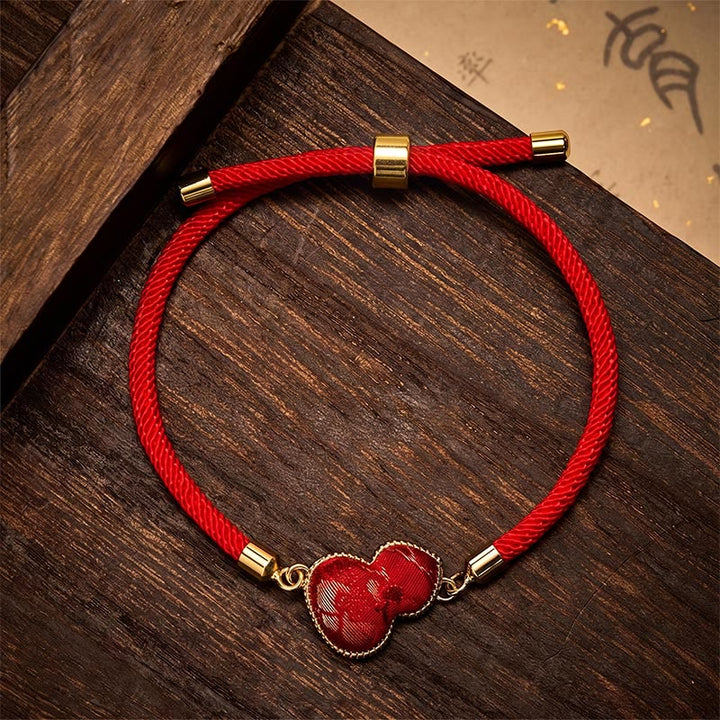 Buddha Stones Red String Song Brocade Gourd Protection Bracelet - image 3