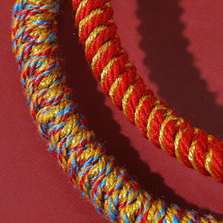 Buddha Stones Tibetan Om Mani Padme Hum Red String Protection Bracelet - image 14