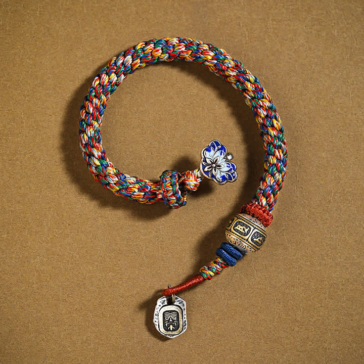 Buddha Stones Tibetan Braided Rope Zakiram Om Mani Padme Hum Peace Bracelet - image 3