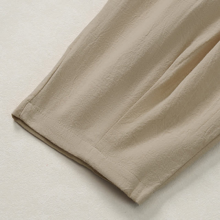 Buddha Stones Spring Summer Casual Boho Drawstring Geometric Elastic Waist Long Pants Men's Tapered Pants With Pockets - image 9
