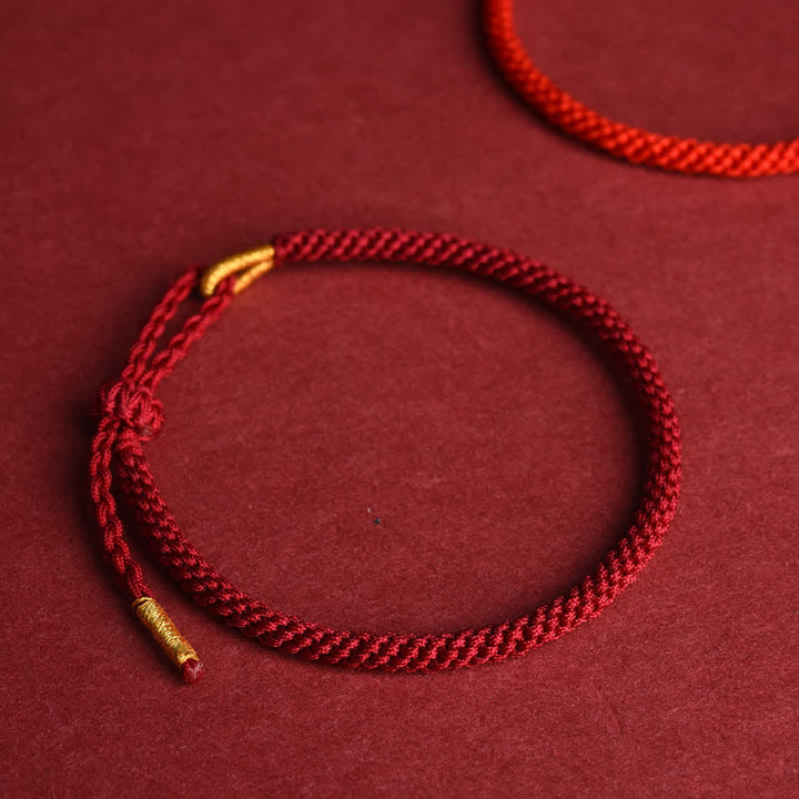 Buddha Stones Red String Hand-Woven Adjustable Protection Bracelet - image 1
