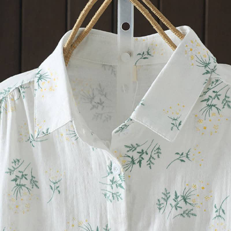Buddha Stones Spring Fall Casual Button-Up Floral Women's Long Sleeve Shirts With Pocket - image 10