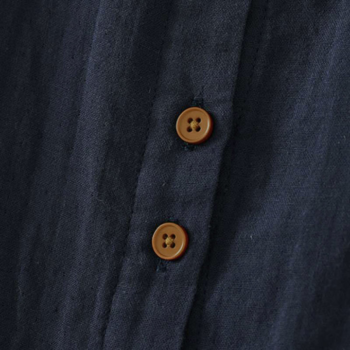 Buddha Stones Spring Casual Vintage Button-Up Contrast Collar Women's Long Sleeve Shirts - image 8