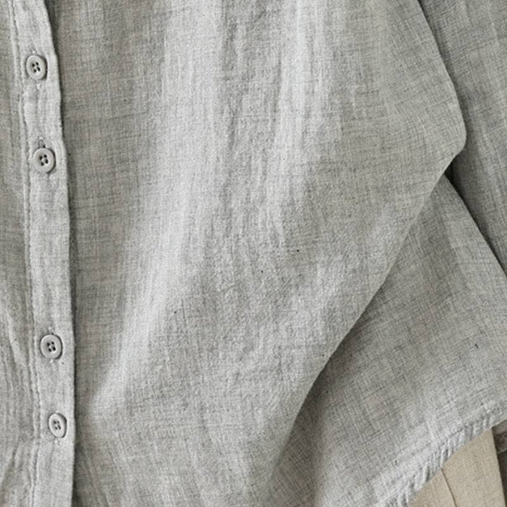 Buddha Stones Spring Casual Vintage Button-Up Contrast Collar Women's Long Sleeve Shirts - image 21
