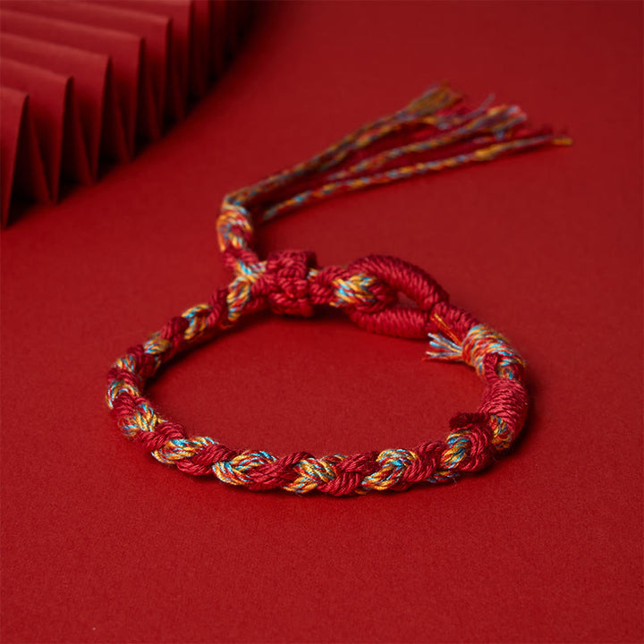 Buddha Stones Adjustable Red String Connection Macrame Bracelet - Red String (Wrist Circumference: 5.9–7.1 in/15–18 cm) - image 0