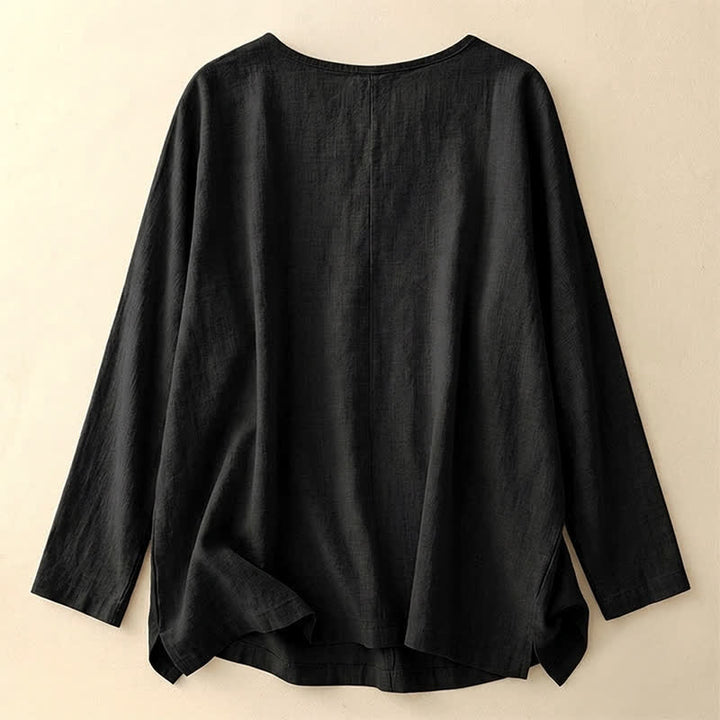Buddha Stones Casual Plain  Women's Crew Neck Design Loose Half Sleeve T-shirt - image 40