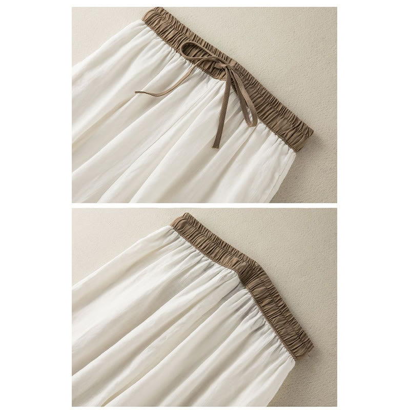 Buddha Stones Plain Cotton Drawstring Women's Harem Pants With Pockets - image 10