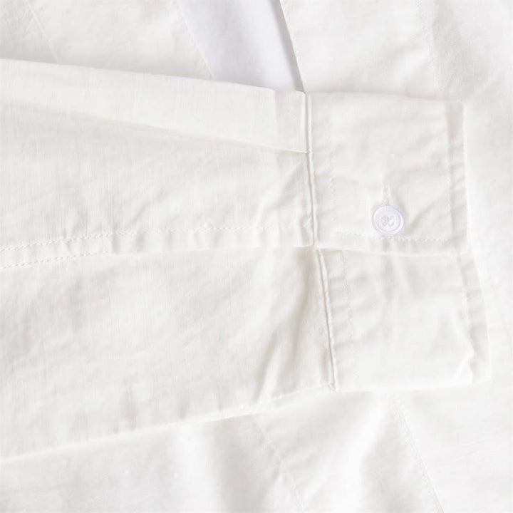 Buddha Stones Fall Casual Minimalist Solid Layered Look Men's Long Sleeve Shirts - image 13