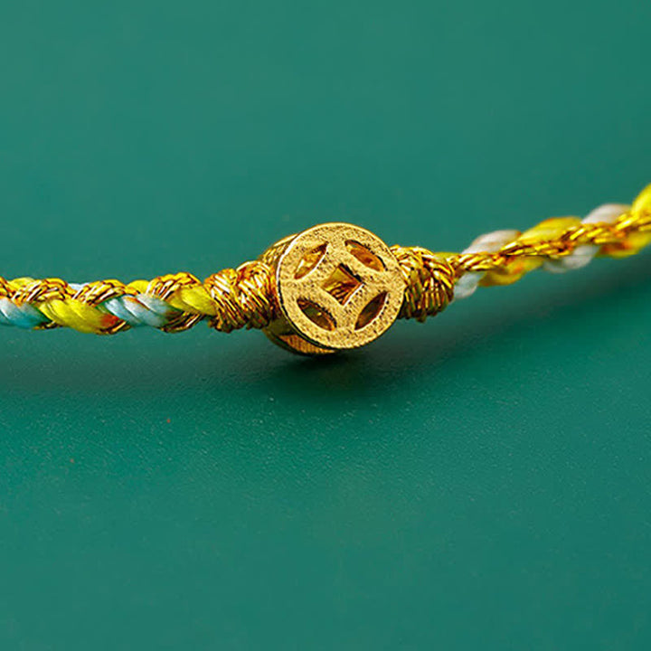 Buddha Stones Hand-Woven Thin Colorful String Protection Bracelet - image 7