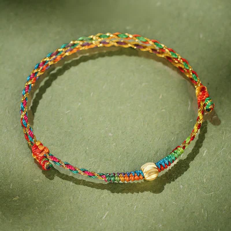 Buddha Stones Hand-Woven Colorful Red String Lucky Cord Bracelet - 4.3–5.5 in (11–14 cm) - image 0
