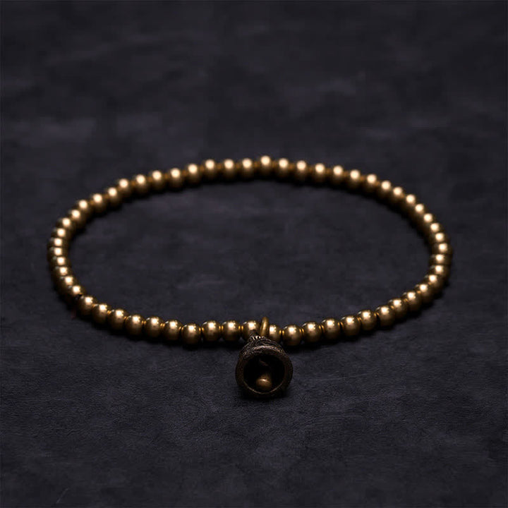 Buddha Stones Copper Beads Bell Pendant Balance Bracelet - image 1