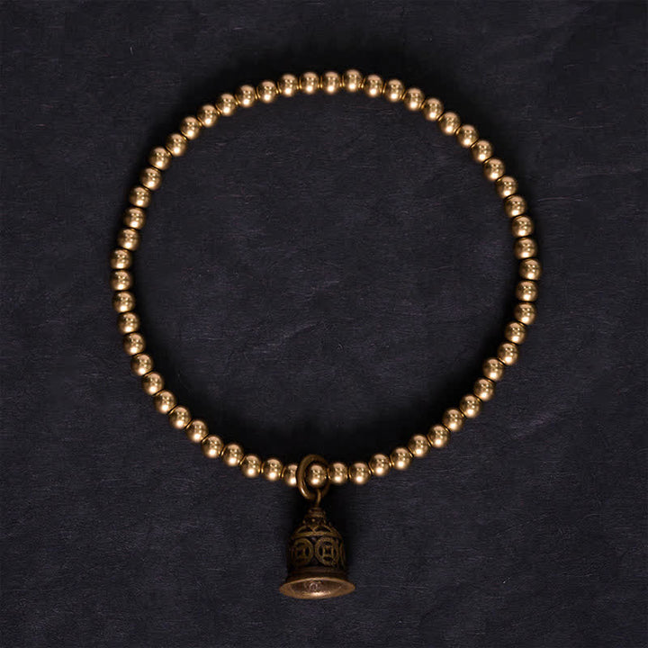 Buddha Stones Copper Beads Chinese Copper Coins Bell Wealth Bracelet - image 2