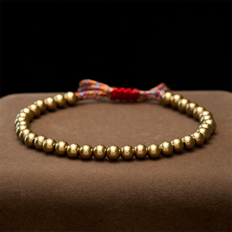 Buddha Stones Copper Beads Red String Balance Bracelet - image 4