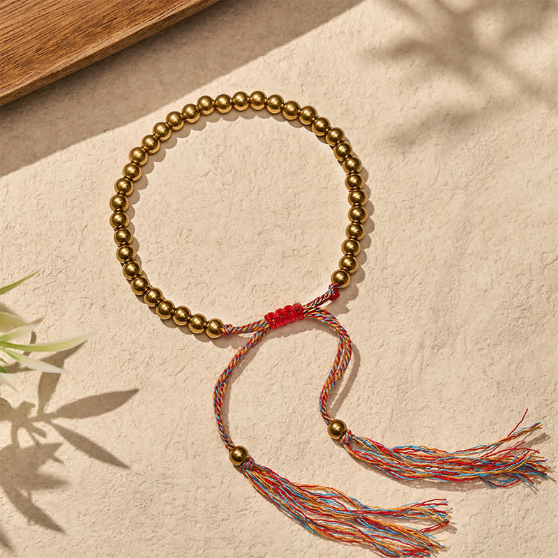 Buddha Stones Copper Beads Red String Balance Bracelet - image 3