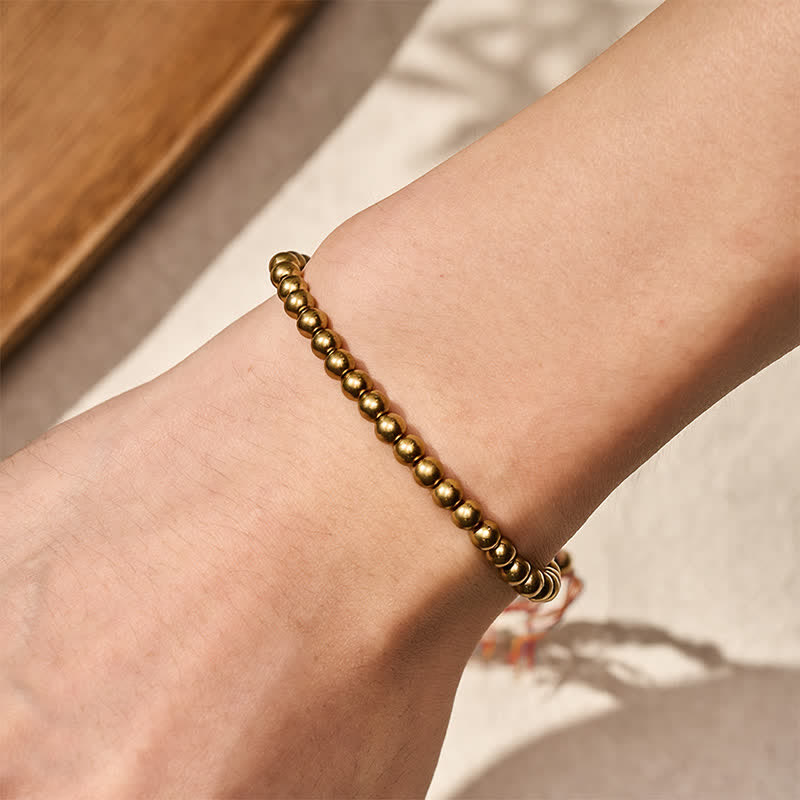 Buddha Stones Copper Beads Red String Balance Bracelet - image 8