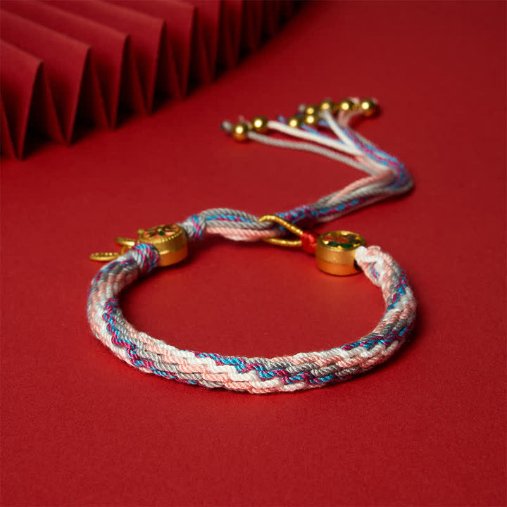 Buddha Stones Ethnic-style Five-Color Red String Protection Bracelet - image 10