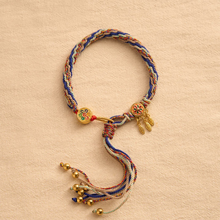 Buddha Stones Ethnic-style Five-Color Red String Protection Bracelet - image 16