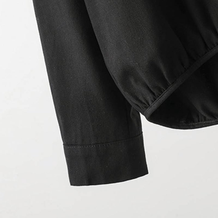 Buddha Stones Fall Casual Tang Style Mandarin Collar Solid Women's Jacket With Patch Pocket - image 23