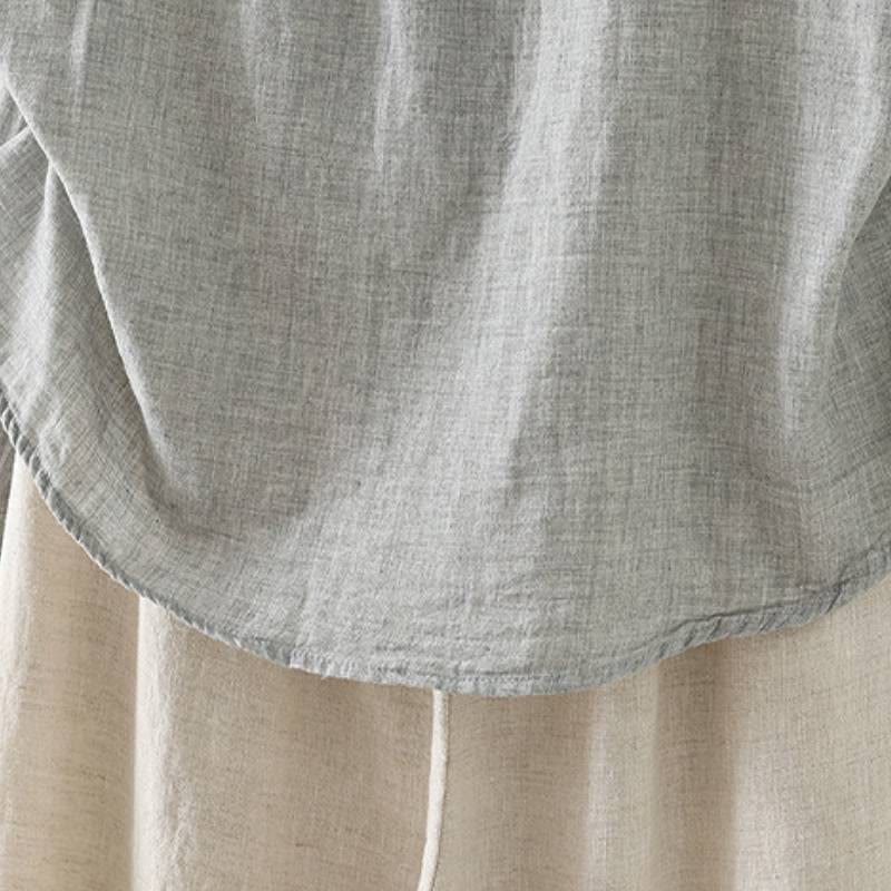 Buddha Stones Spring Casual Vintage Button-Up Contrast Collar Women's Long Sleeve Shirts - image 14