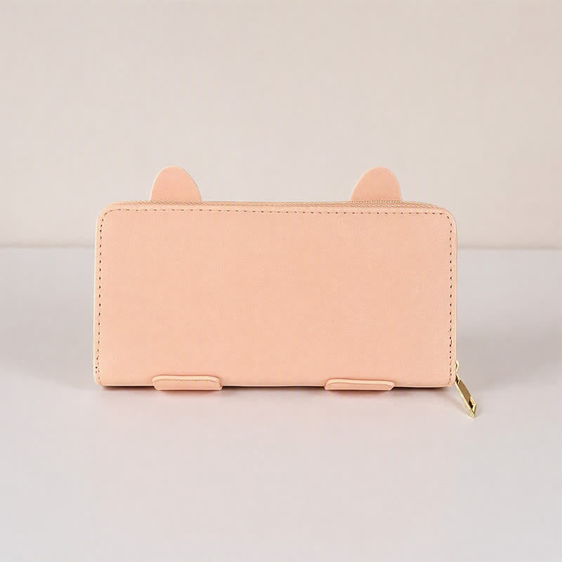 Buddha Stones PU Leather Sweet Kitten Long Zip Around Purse - image 6