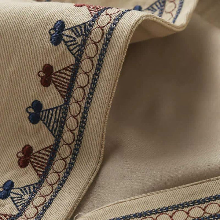Buddha Stones Summer Boho Vintage Embroidery Geometric Tank Top Women's Sleeveless Shirts - image 4