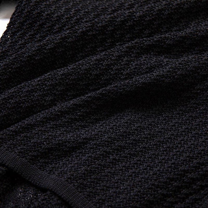 Buddha Stones Spring Casual Plain Solid Lace-up V-Neck Men's Kimono - image 4