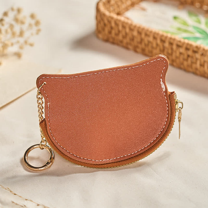 Buddha Stones Vintage Cat Shape Zipper Leather Charm Purse - image 6