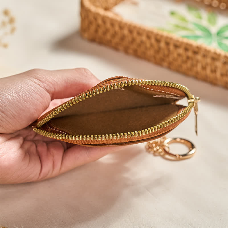 Buddha Stones Vintage Cat Shape Zipper Leather Charm Purse - image 8
