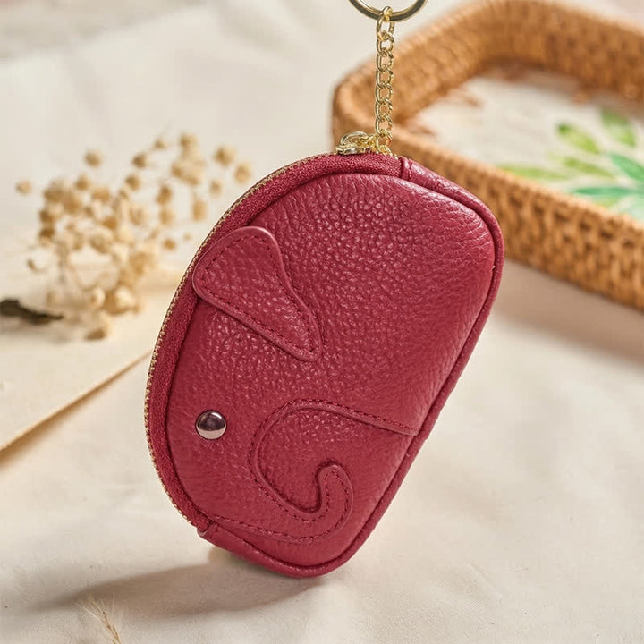 Buddha Stones PU Leather Elephant Wisdom Mini Zipper Purse - image 29