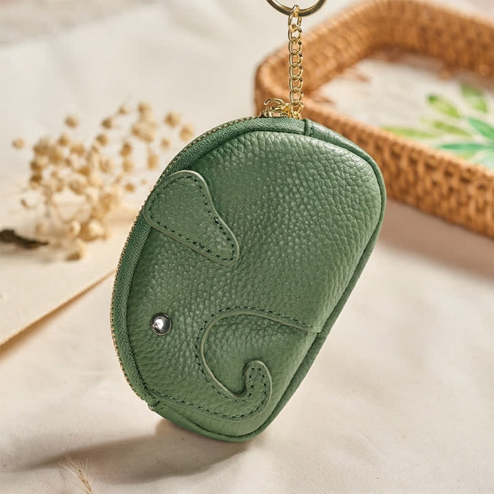 Buddha Stones PU Leather Elephant Wisdom Mini Zipper Purse - image 25