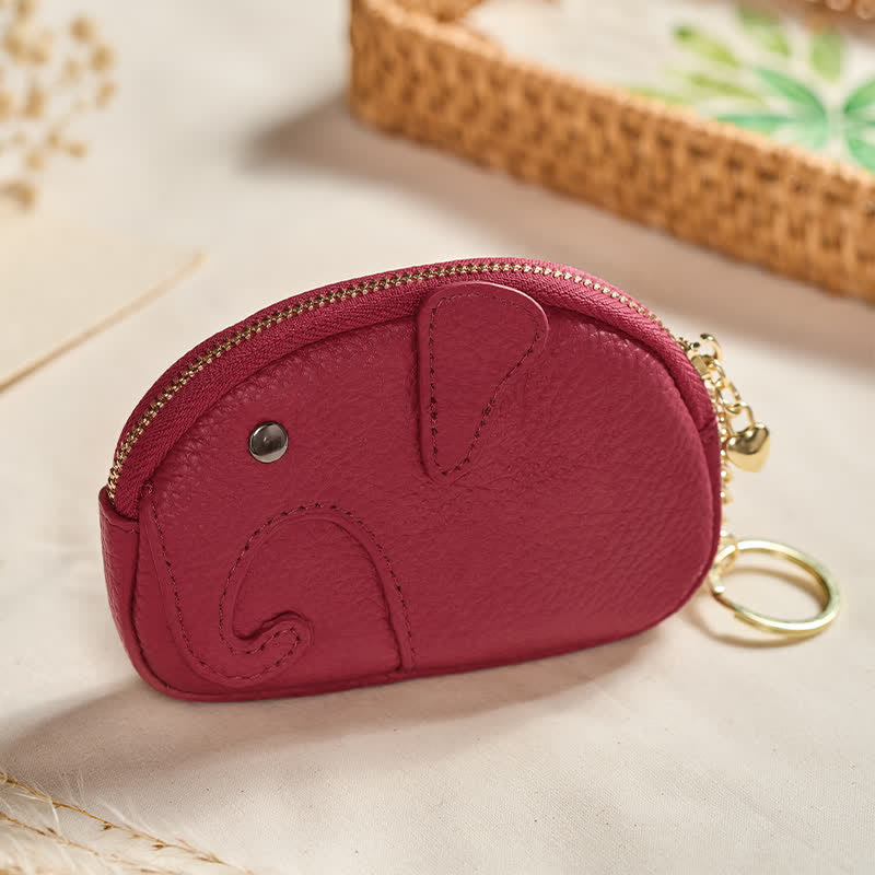 Buddha Stones PU Leather Elephant Wisdom Mini Zipper Purse - image 27