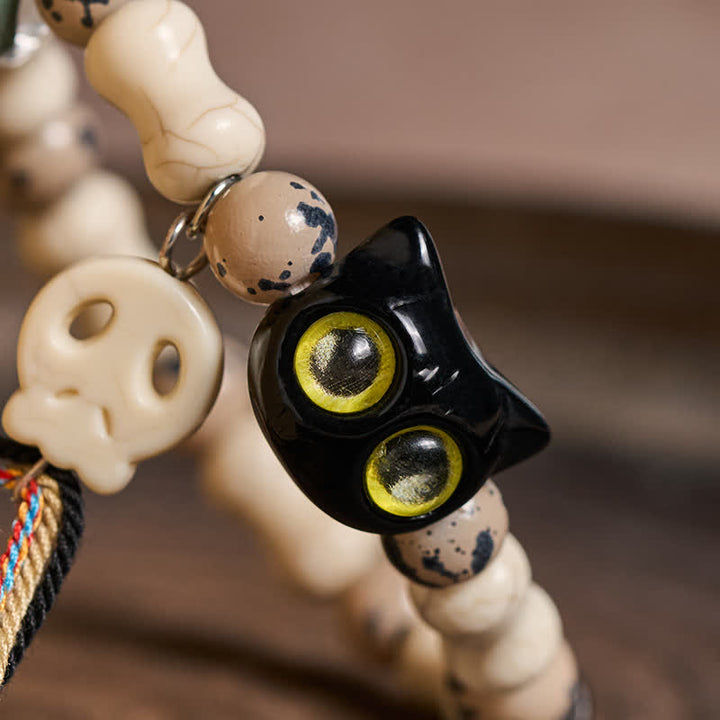 Buddha Stones Cat Skull Bone Design Courage Bracelet - image 4