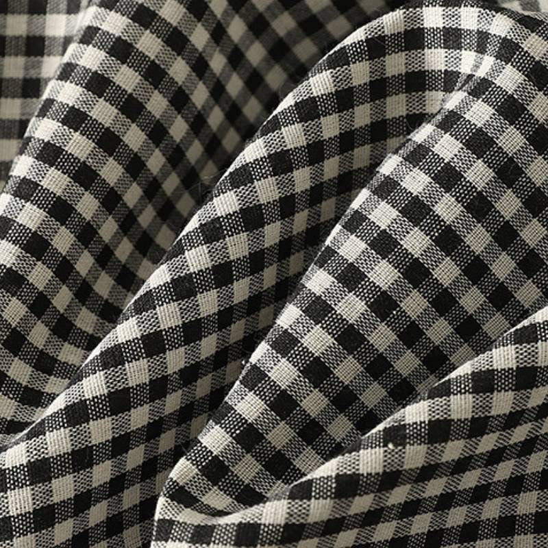 Buddha Stones Spring Fall Casual Mandarin Collar Plaid Women's Long Sleeve Dress With Pocket - image 11