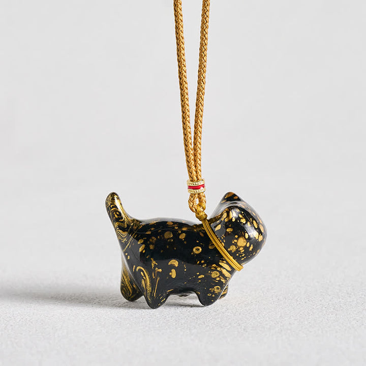 Buddha Stones Cute Cat Charm Balance Necklace - image 2