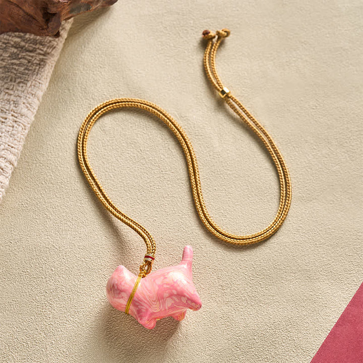Buddha Stones Cute Cat Charm Balance Necklace - image 15