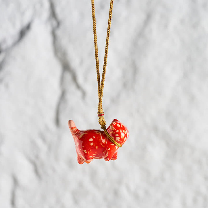 Buddha Stones Cute Cat Charm Balance Necklace - image 7