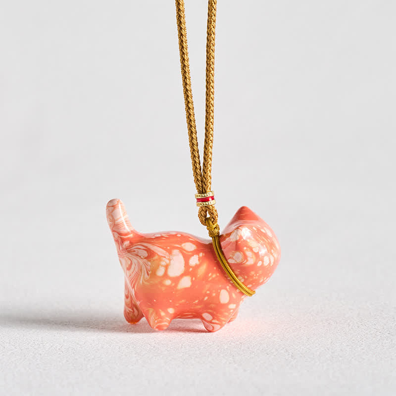 Buddha Stones Cute Cat Charm Balance Necklace - image 18