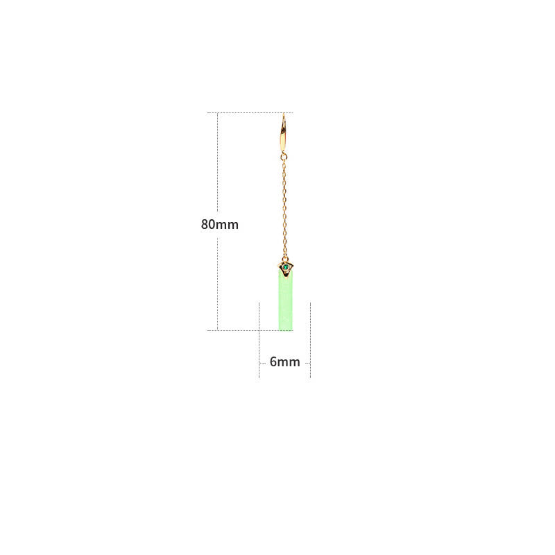 Buddha Stones Gold Plated Copper Slim Drop Grounding Earrings - image 5