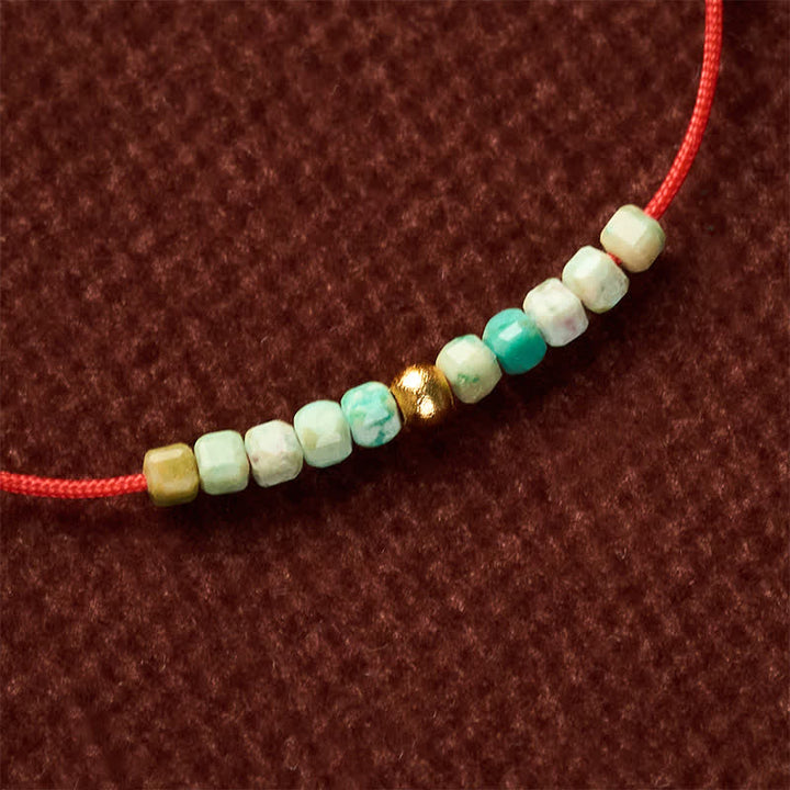 Buddha Stones Hand-Woven Ultra-fine Turquoise Beads Luck Rope Bracelet - image 10