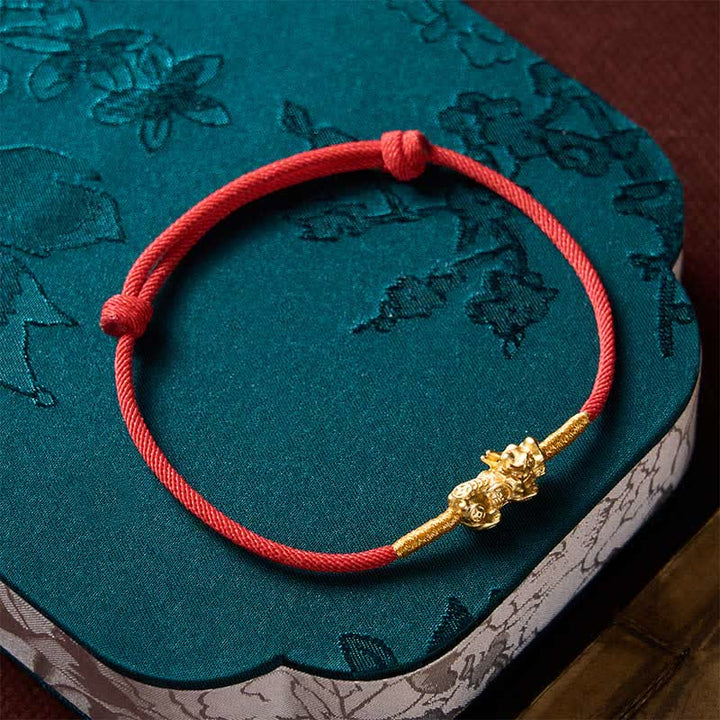 Buddha Stones Handmade Red String PiXiu Luck Bracelet - image 17