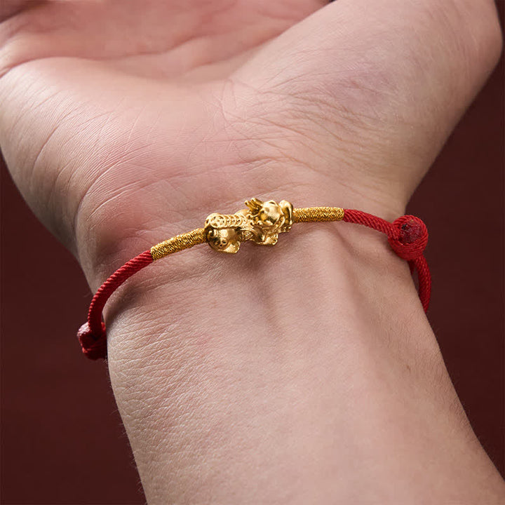 Buddha Stones Handmade Red String PiXiu Luck Bracelet - image 15