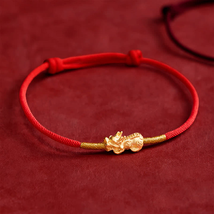 Buddha Stones Handmade Red String PiXiu Luck Bracelet - image 12