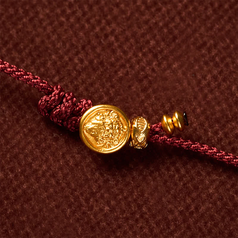 Buddha Stones Hand-Woven Red String Koi Fish Copper Coin Success Bracelet - image 9