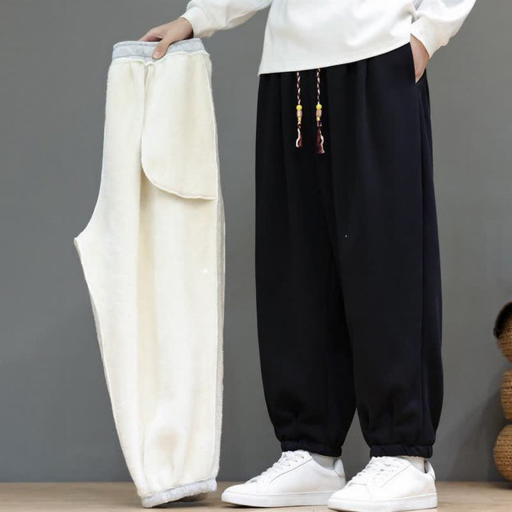 Buddha Stones Fall Winter Casual Minimalist Athletic Drawstring Solid Ankle Pants Men's Tapered Pants With Pockets - image 14
