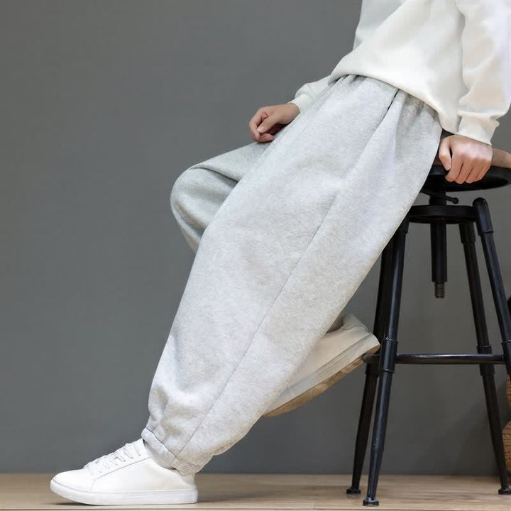 Buddha Stones Fall Winter Casual Minimalist Athletic Drawstring Solid Ankle Pants Men's Tapered Pants With Pockets - image 4