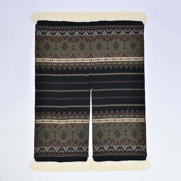Buddha Stones Fall Winter Boho Geometric Floral Pattern Tassel Shawl - image 25