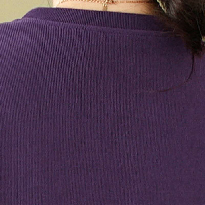 Buddha Stones Fall Winter Minimalist Crew Neck Drawstring Solid Women's Knitwear - image 4