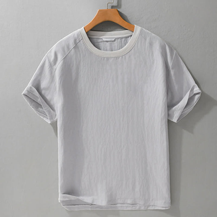 Buddha Stones Summer Casual Vintage Washed Solid Men's Short Sleeve T-Shirts - image 7