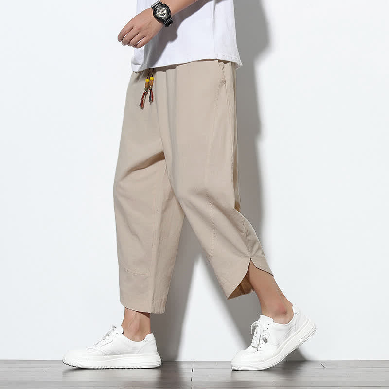 Buddha Stones Casual Summer Drawstring 7-8 Length Men's Harem Pants With Pockets - image 12