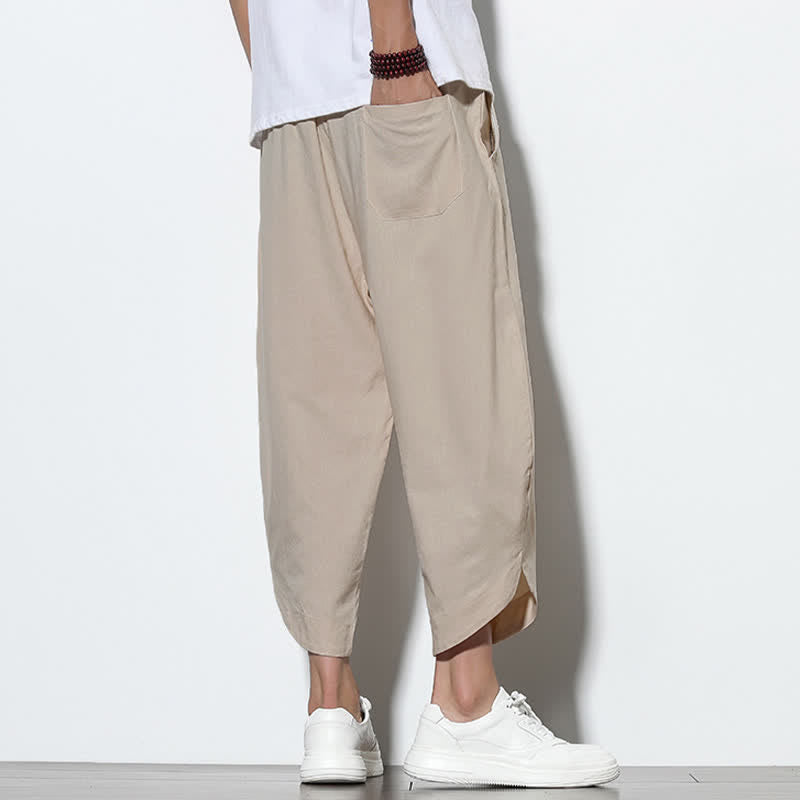 Buddha Stones Casual Summer Drawstring 7-8 Length Men's Harem Pants With Pockets - image 10